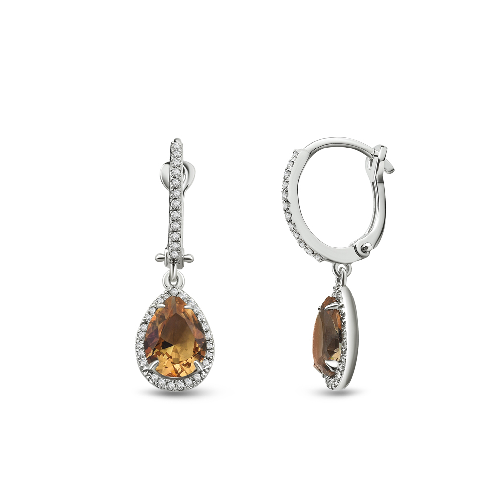 Zultanit (Diaspore) Damla Kesim Pırlanta Küpe