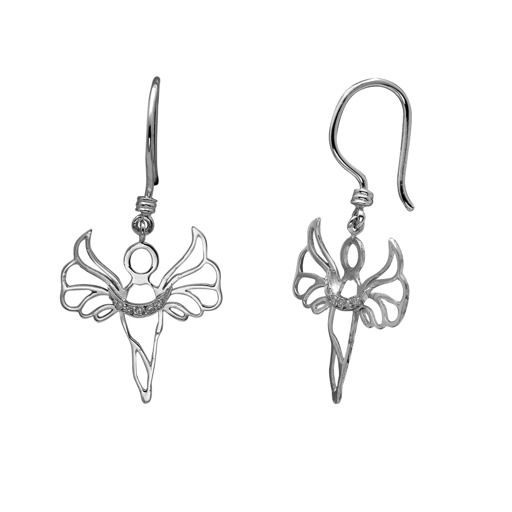 Pırlanta Gümüş Barış Meleği Mikail Küpe