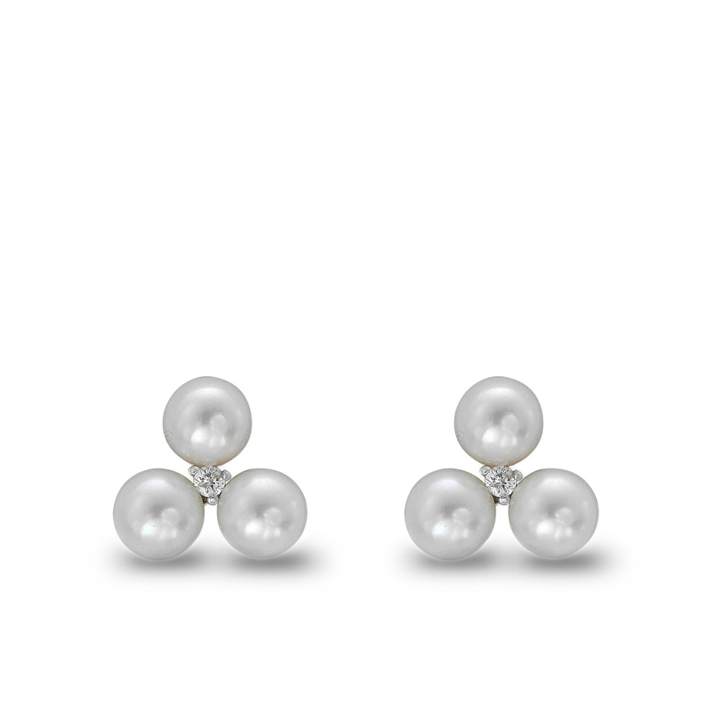 Pırlanta İncili Küpe