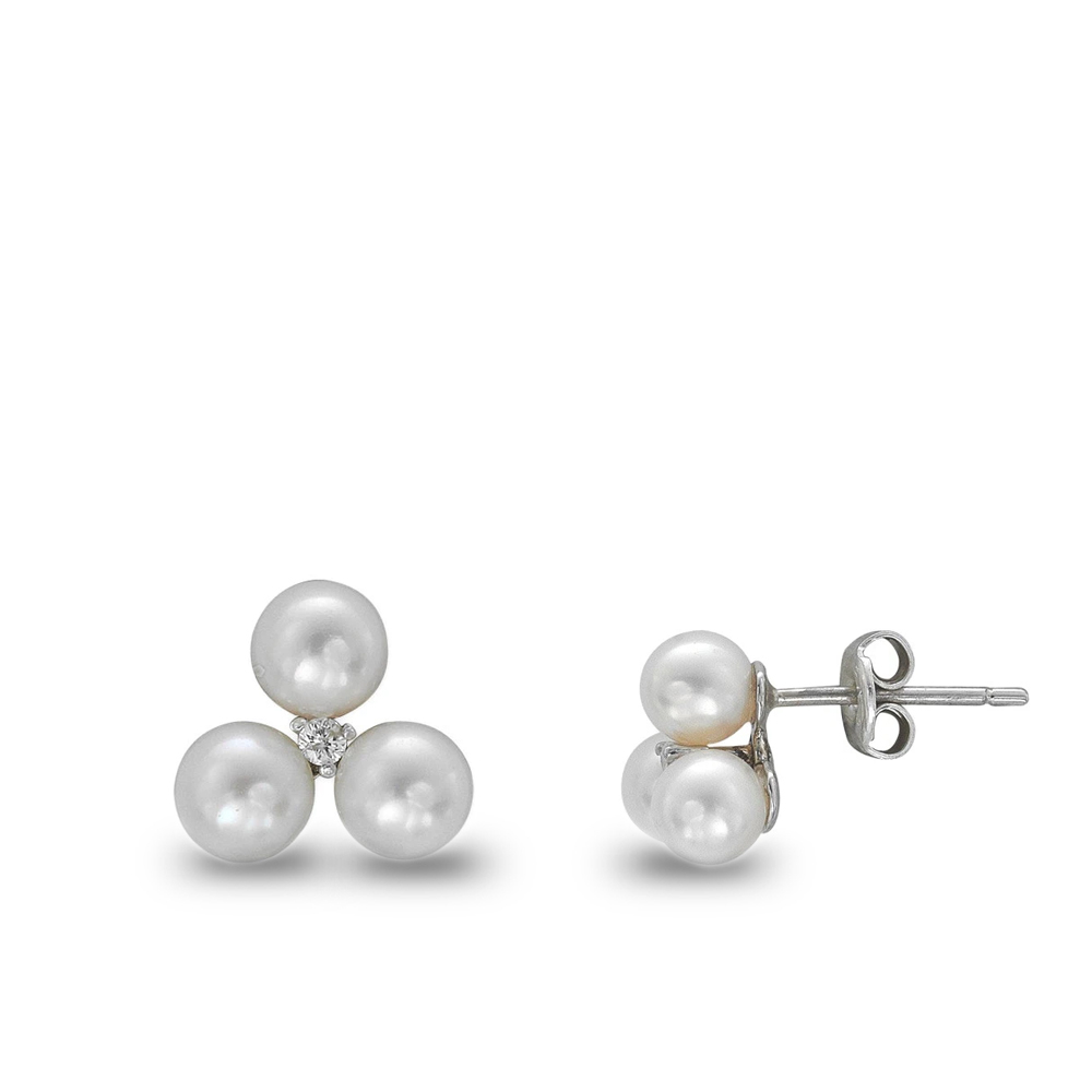 Pırlanta İncili Küpe