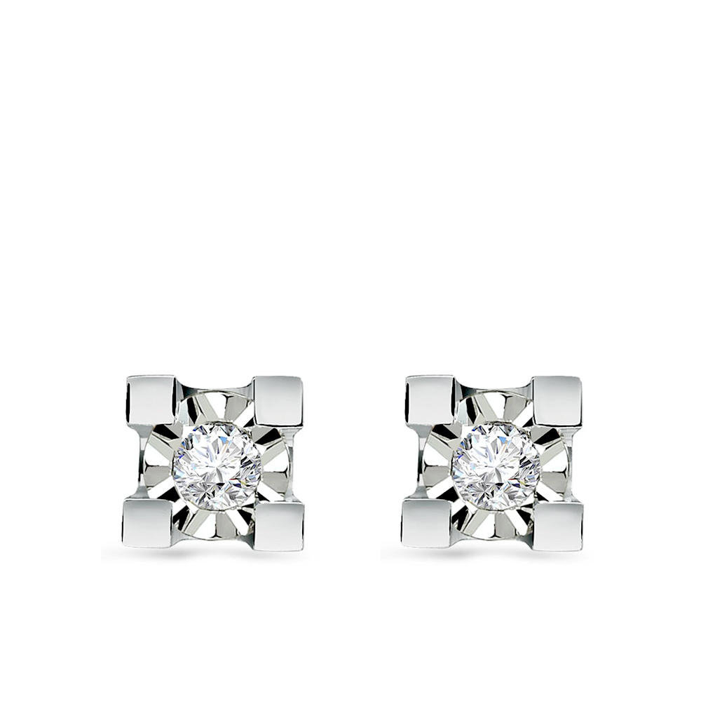 Pırlanta Tektaş Küpe (0.90 Ct Görünüm)