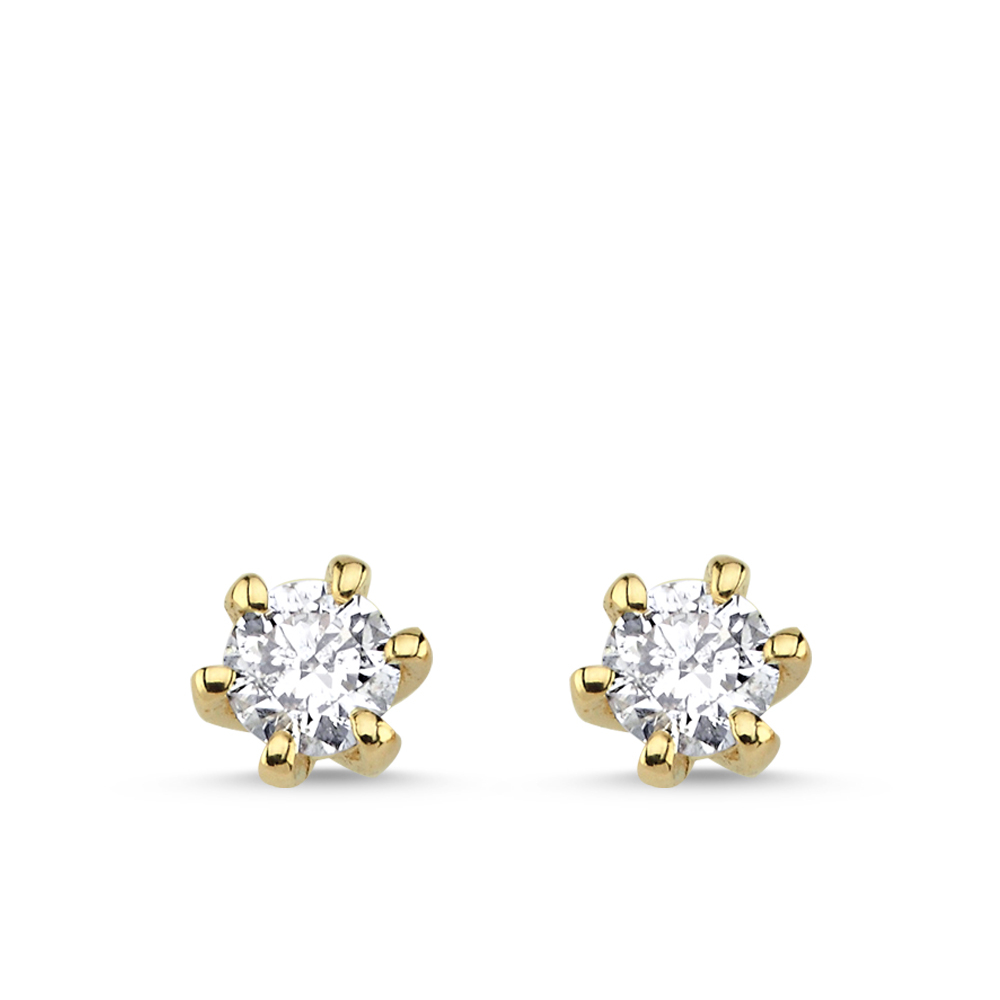 0.30 Karat Tektaş Pırlanta Küpe