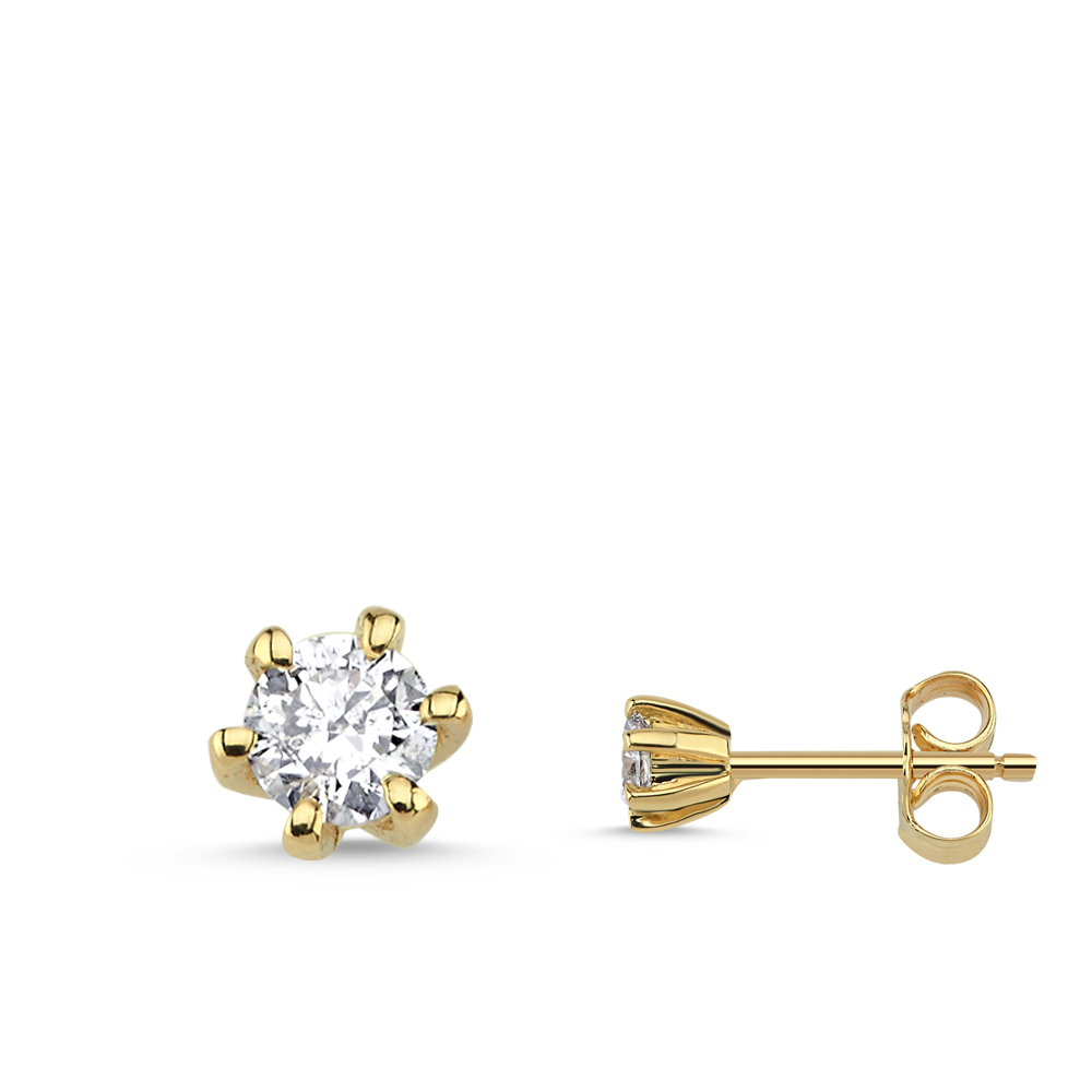 0.30 Karat Tektaş Pırlanta Küpe