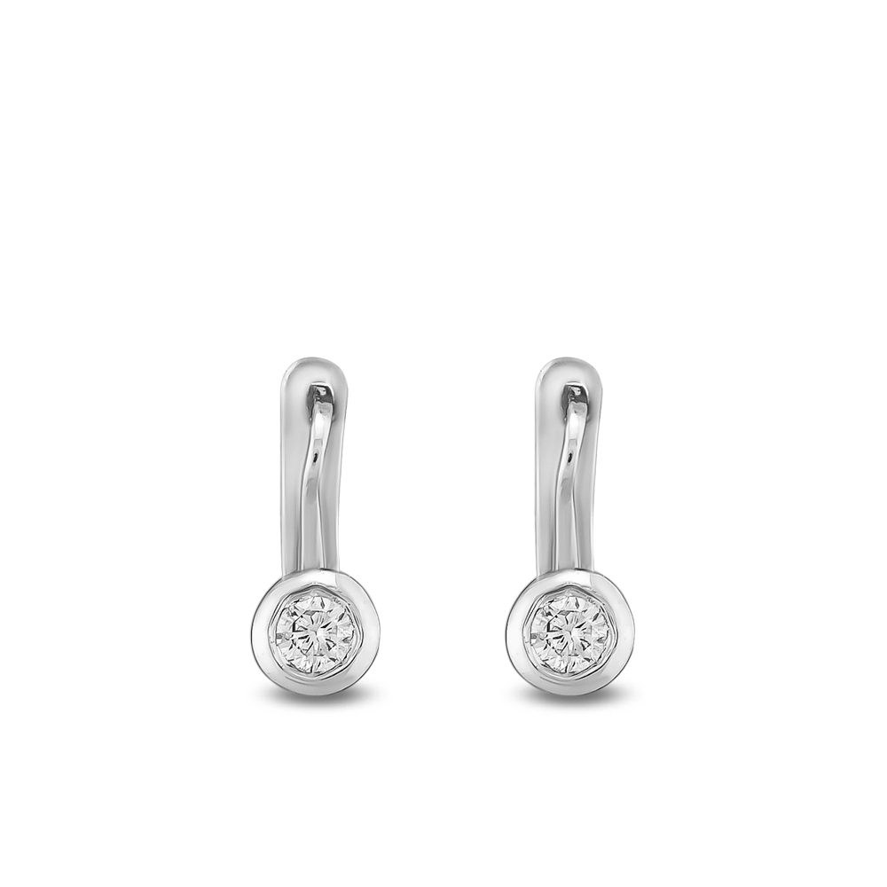 Pırlanta Tektaş Küpe