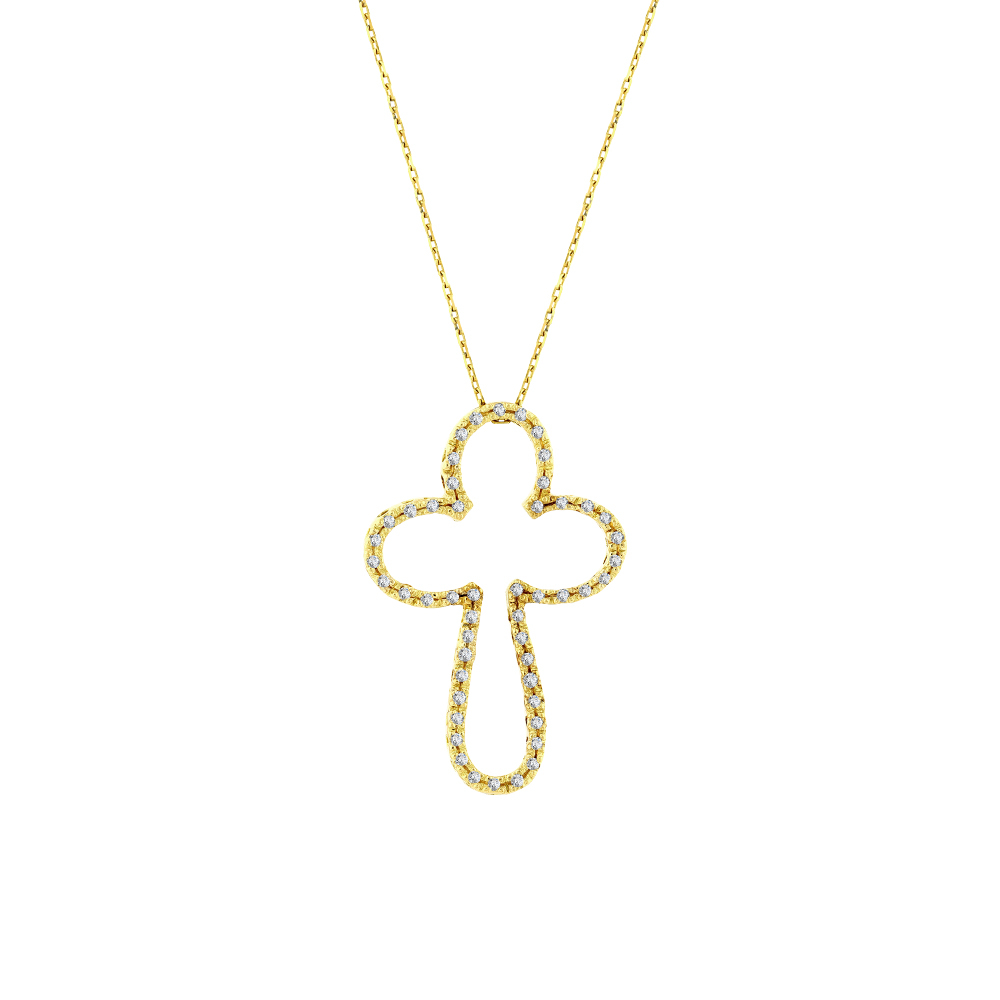 0.21 Karat Pırlanta Haç Kolye