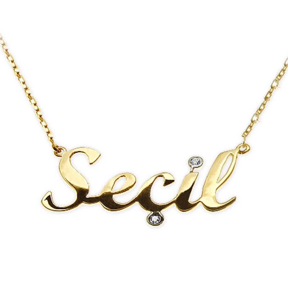 Pırlanta İsim Altın Kolye (Her İsimde Yapılabilir)