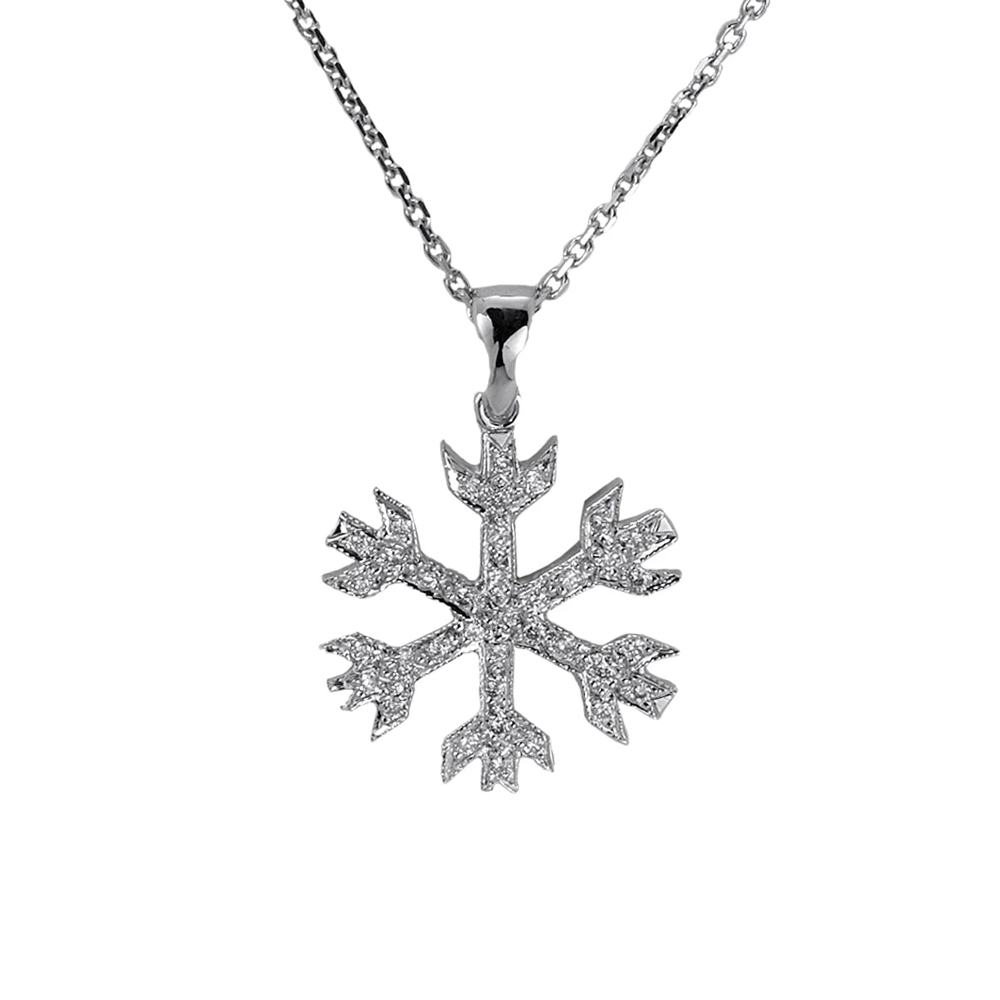 Pırlanta Kar Tanesi Kolye