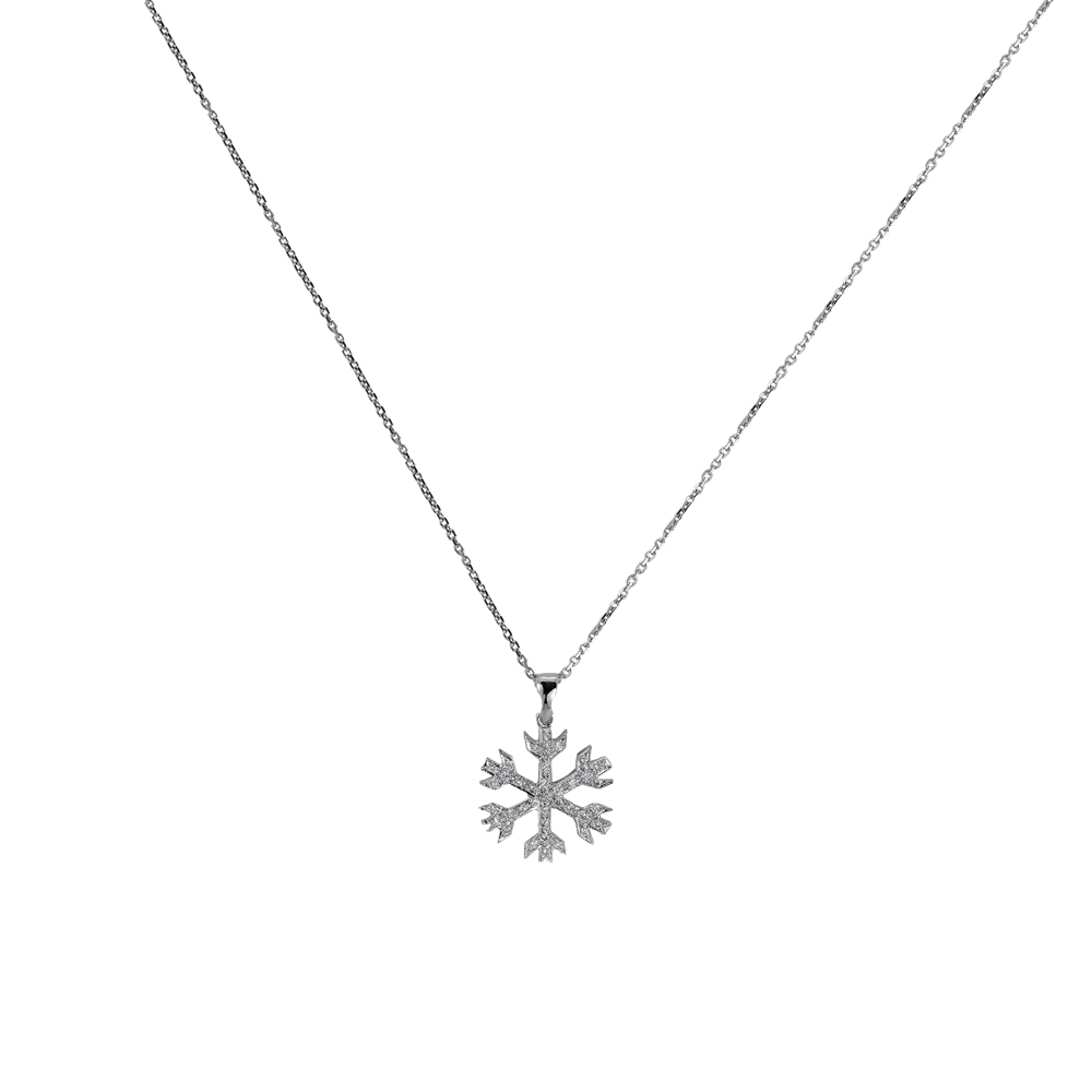 Pırlanta Kar Tanesi Kolye