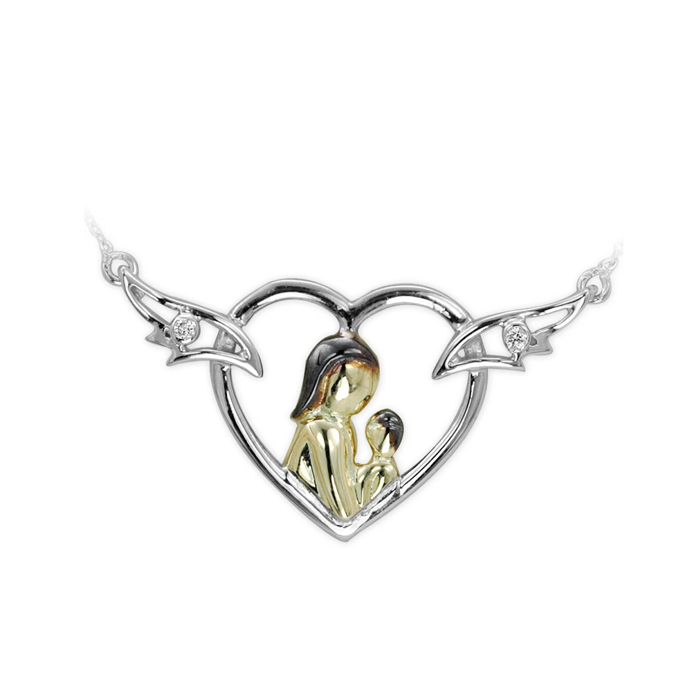 Pırlanta Anne Çocuk Kolye