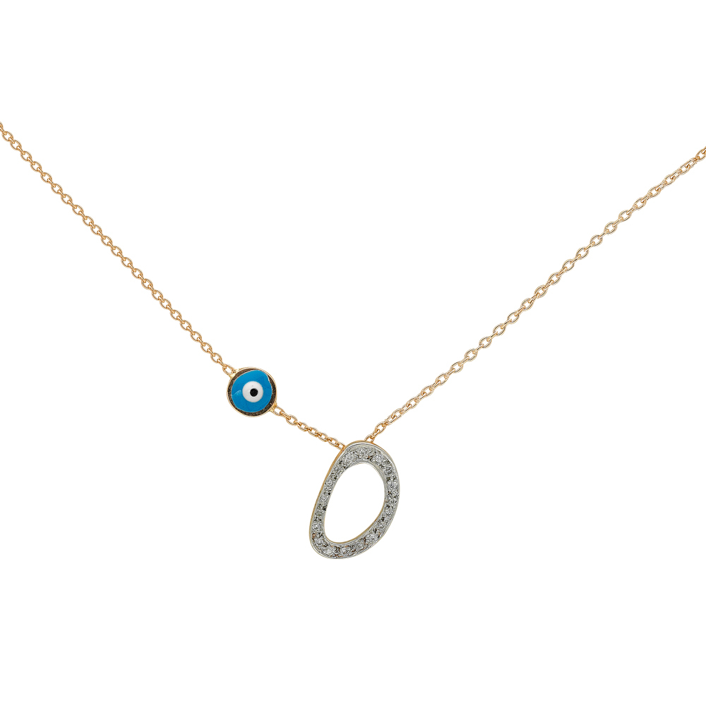 Pırlanta Arapça He Harfi Kolye