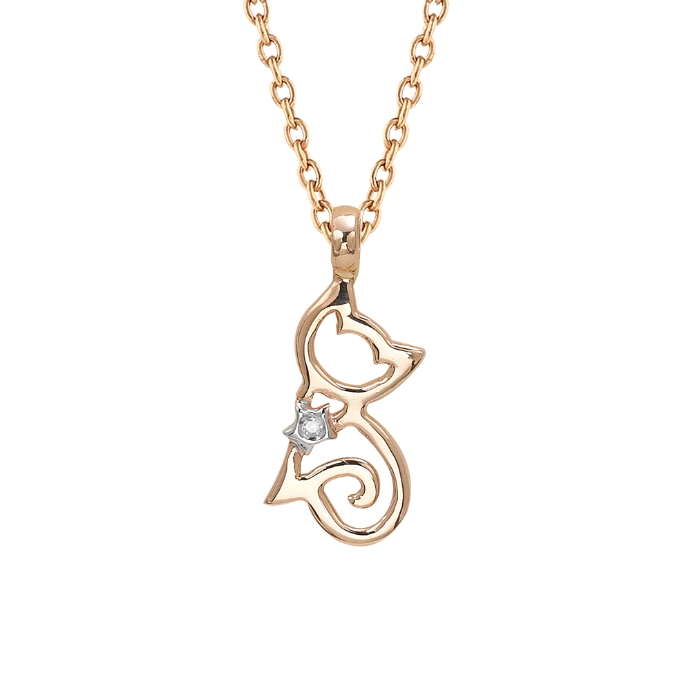 Pırlanta Kedi Kolye