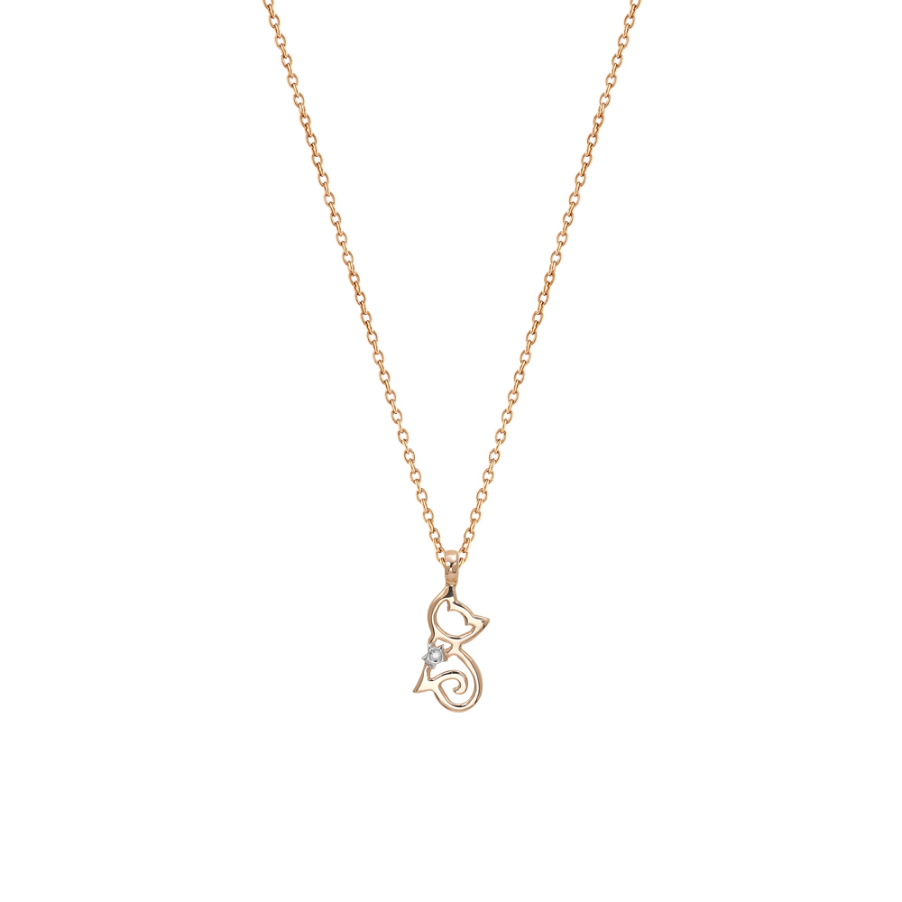 Pırlanta Kedi Kolye