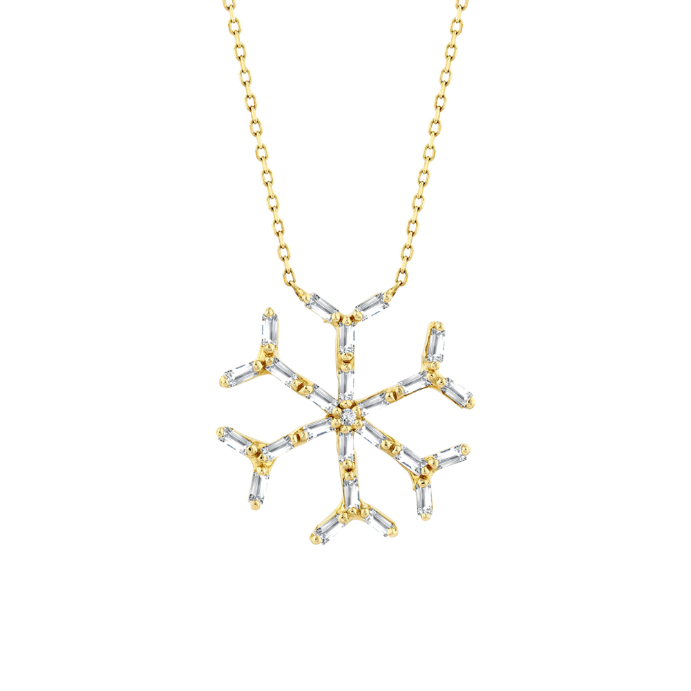 Pırlanta Kar Tanesi Kolye