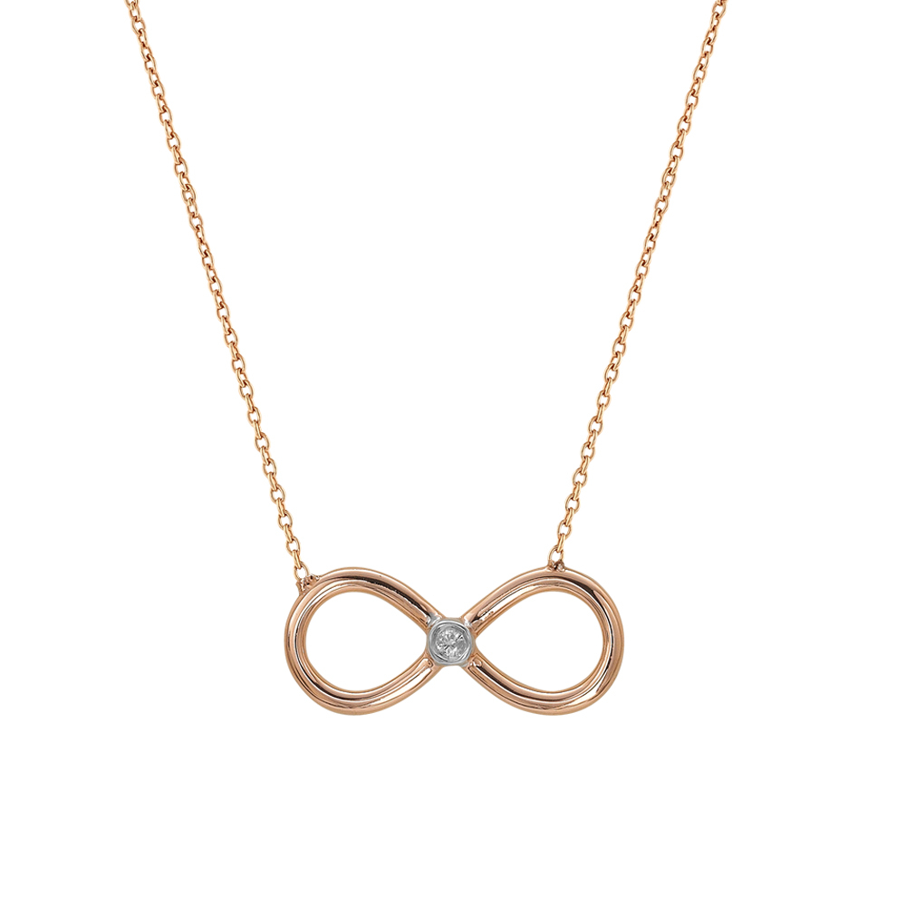 Pırlanta Sonsuzluk Gümüş Kolye