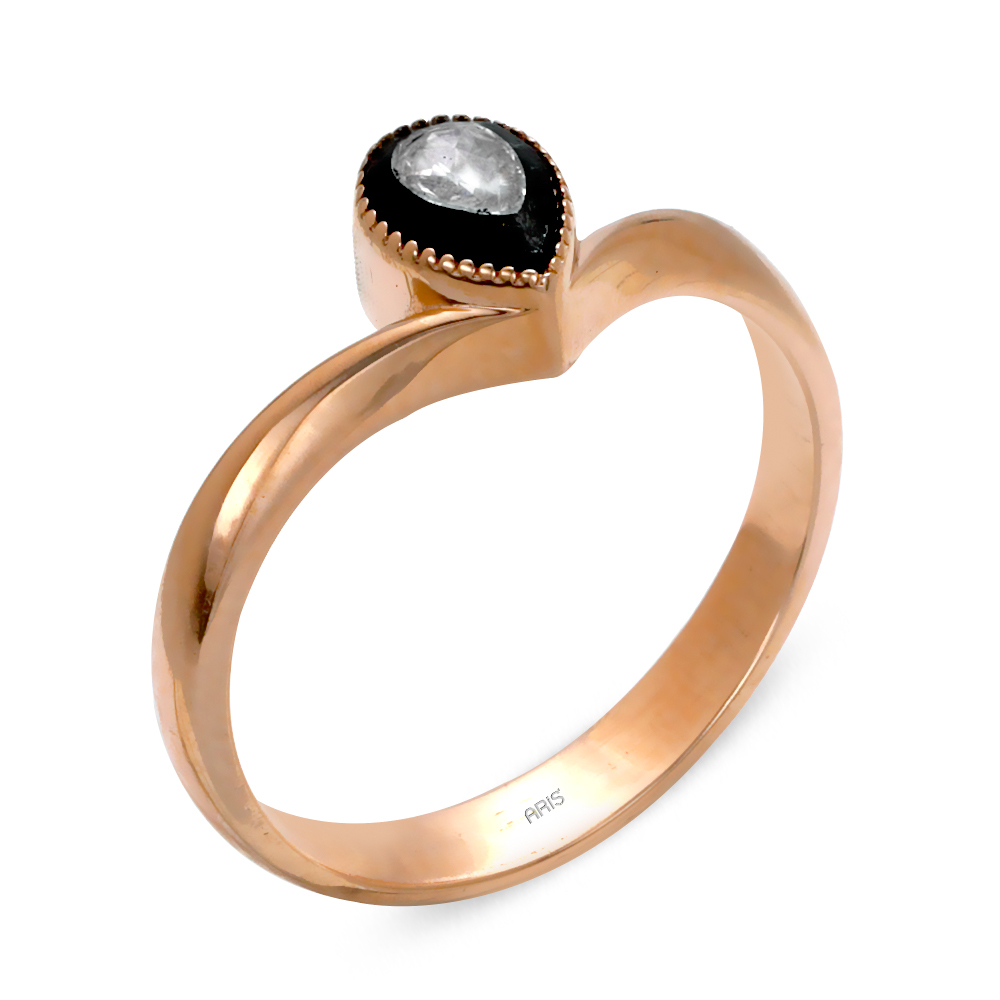 0.12 Karat Damla Elmas Yüzük