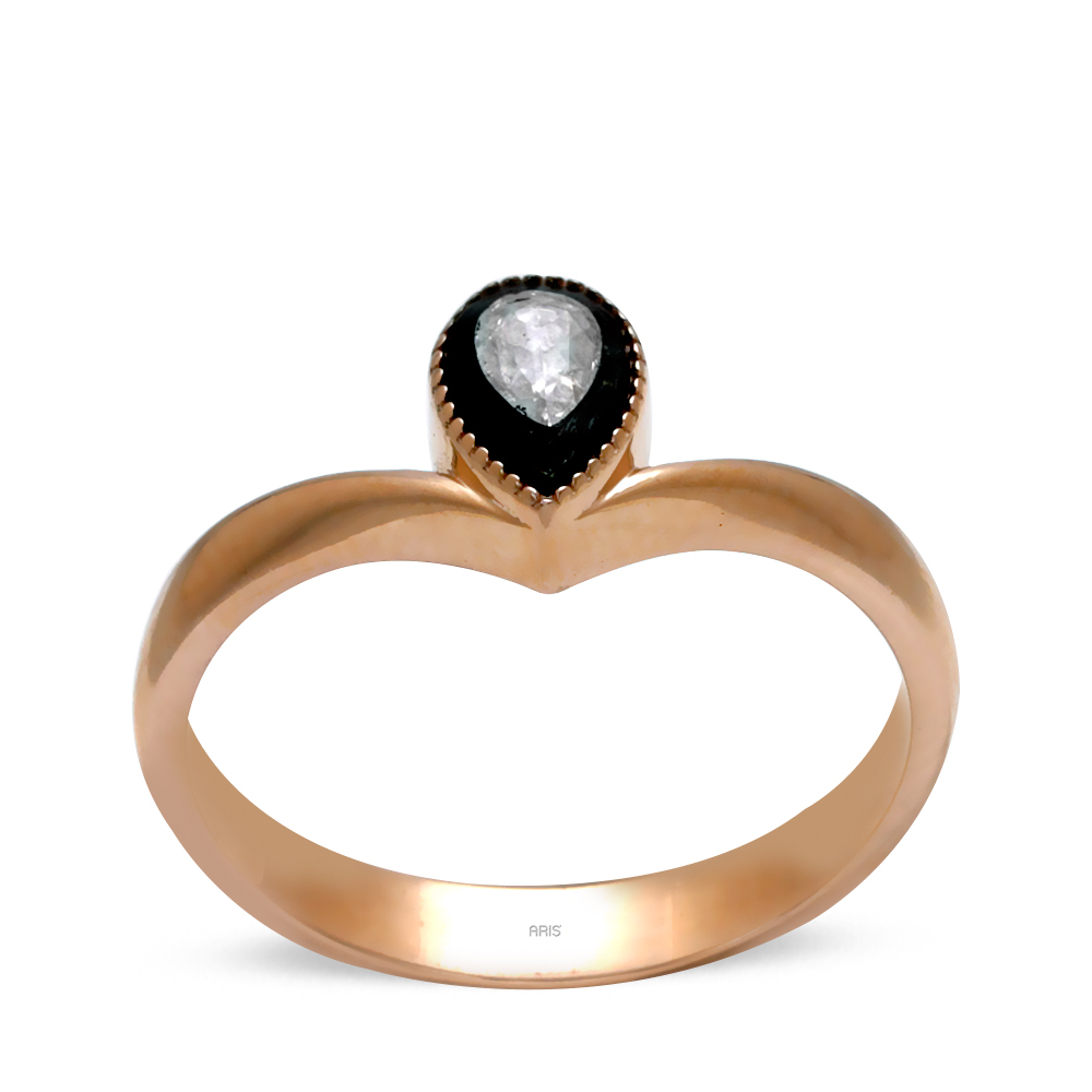 0.12 Karat Damla Elmas Yüzük