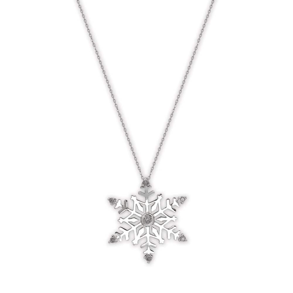 Pırlanta Kar Tanesi Kolye