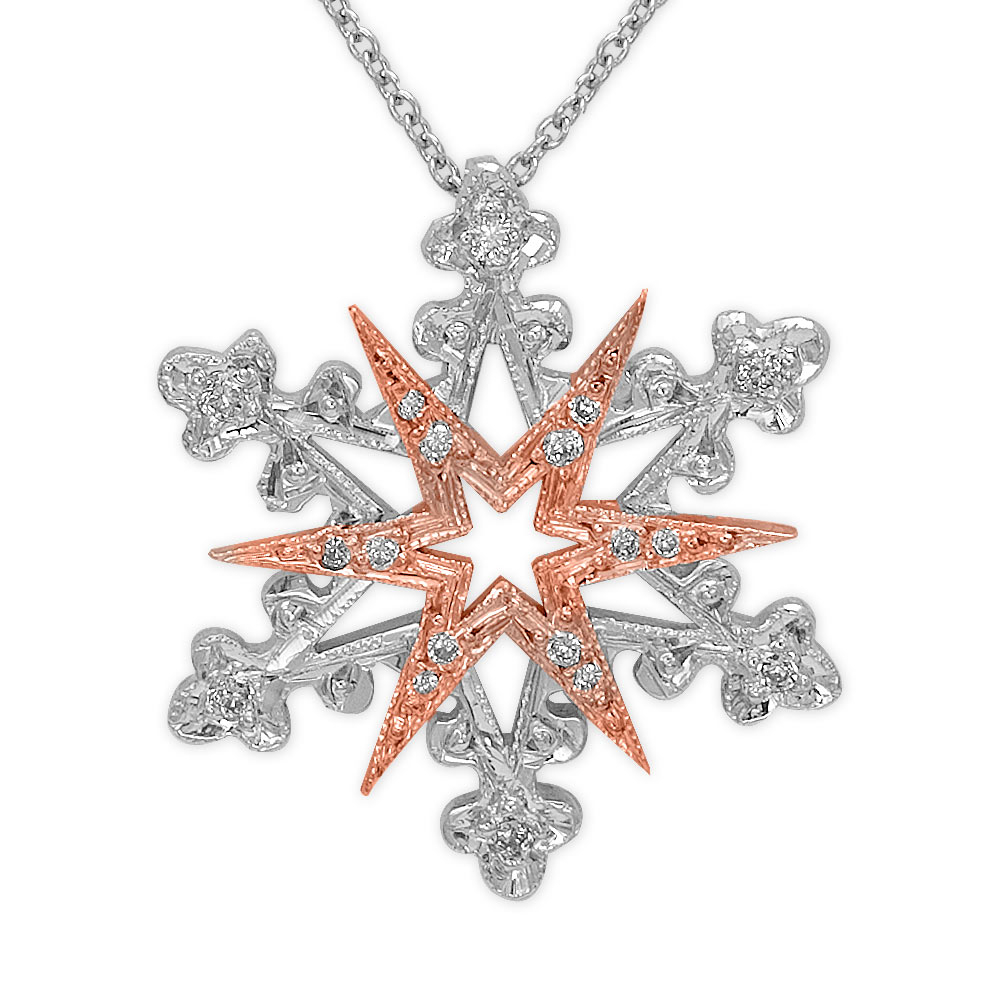 Pırlanta Kar Tanesi Kolye