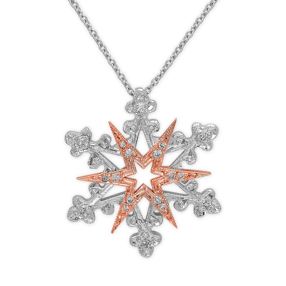 Pırlanta Kar Tanesi Kolye