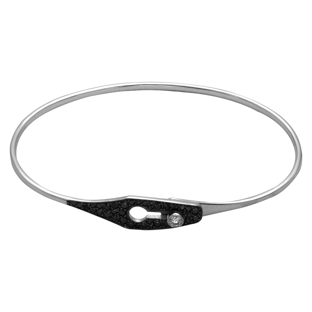 Siyah Pırlanta Kilit Bilezik