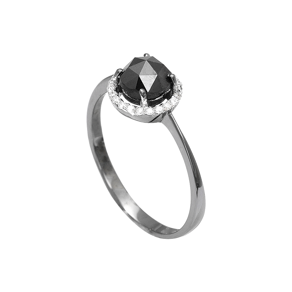 Siyah Beyaz Pırlanta Yüzük