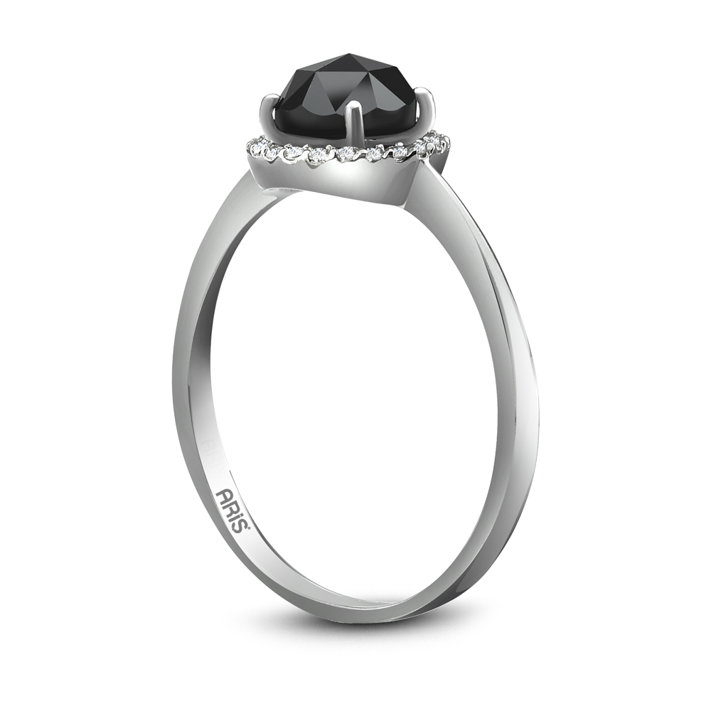 Siyah Beyaz Pırlanta Yüzük