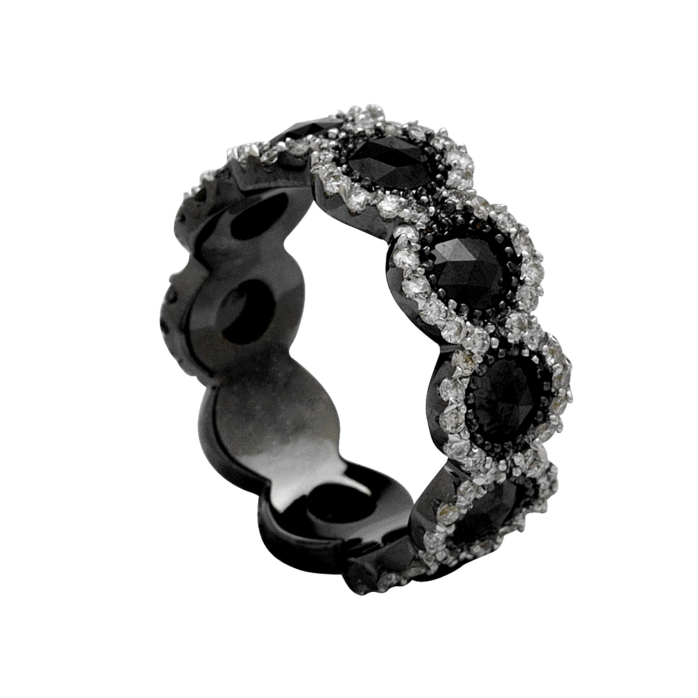 3.38 Karat Siyah Pırlanta Tamtur Yüzük