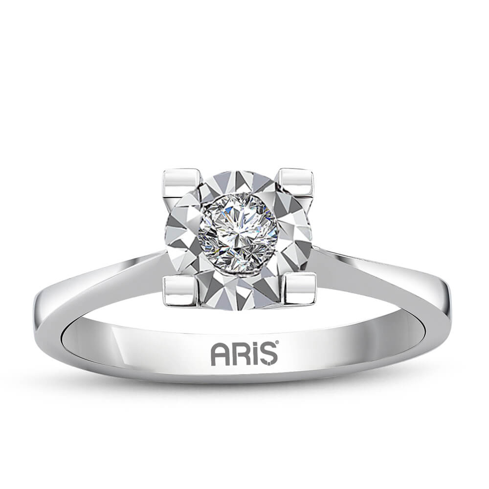 Pırlanta Miracle Tektaş Yüzük (0.70 Karat Görünümlü)