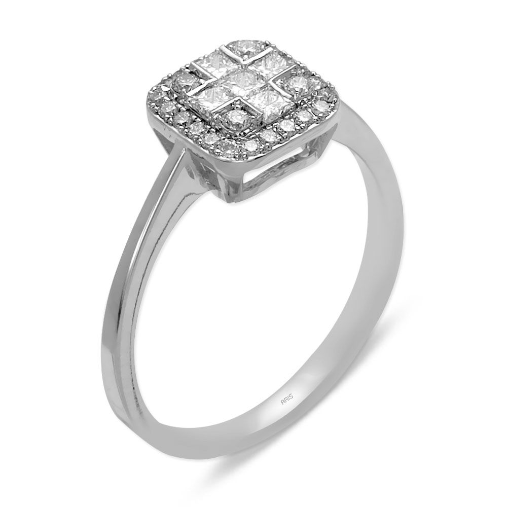 0.40 Karat Pırlanta Fantezi Prenses Kesim Yüzük