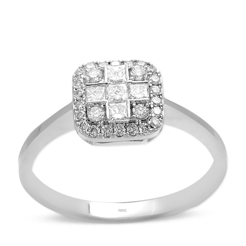 0.40 Karat Pırlanta Fantezi Prenses Kesim Yüzük