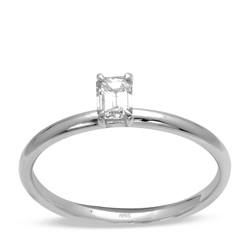 0.26 Karat Pırlanta Baget Tektaş Yüzük