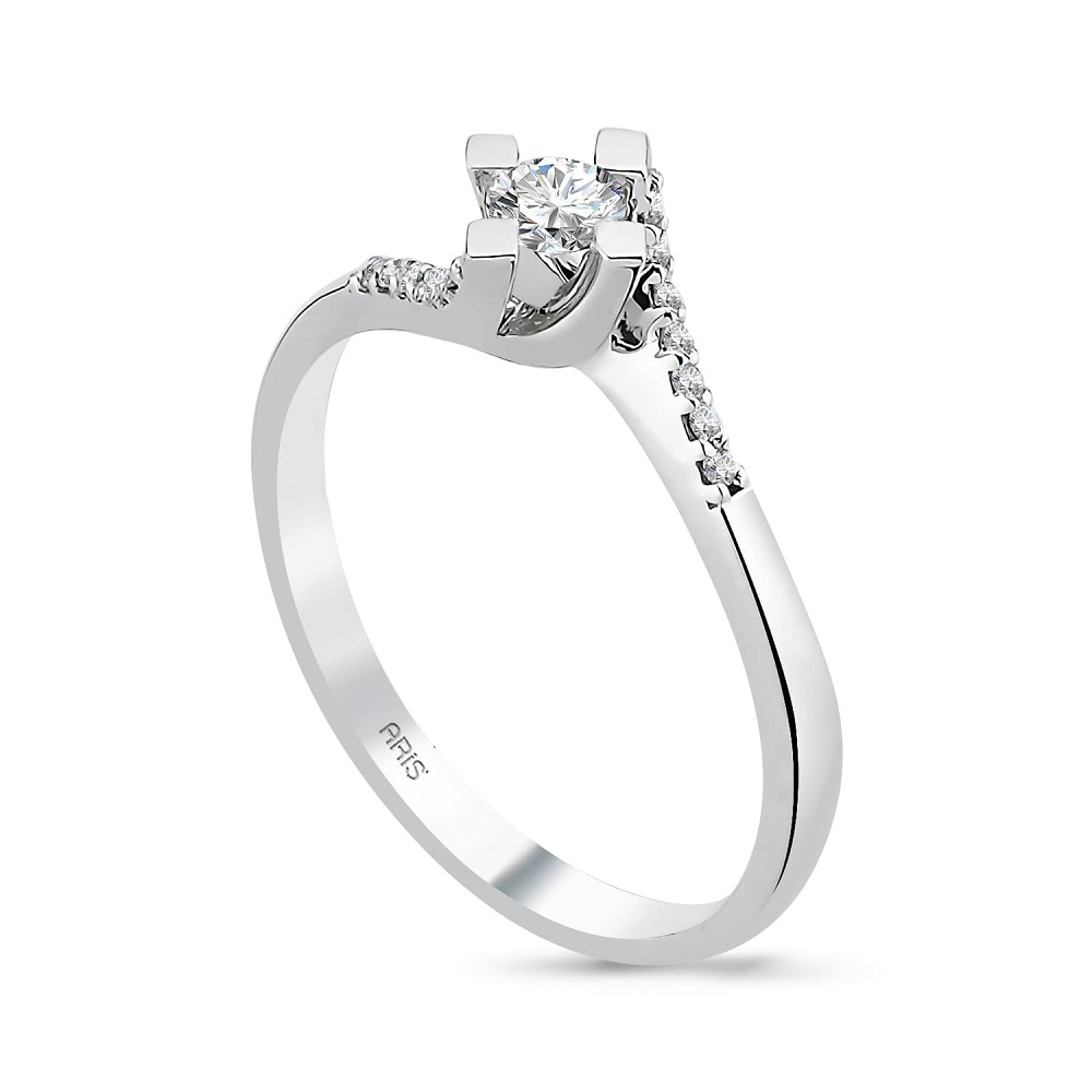 0.25 Karat Pırlanta Tektaş Yüzük Davos