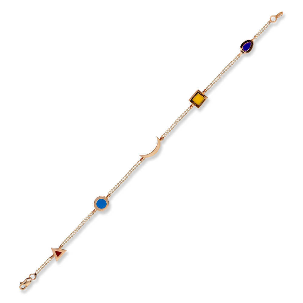 Mineli 4 Element Altın Bileklik