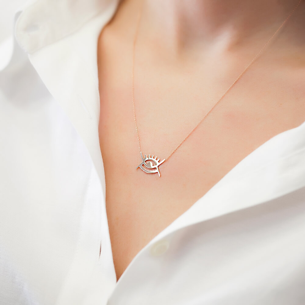 Göz Sembolü Altın Kolye (ABODE SANTANN)