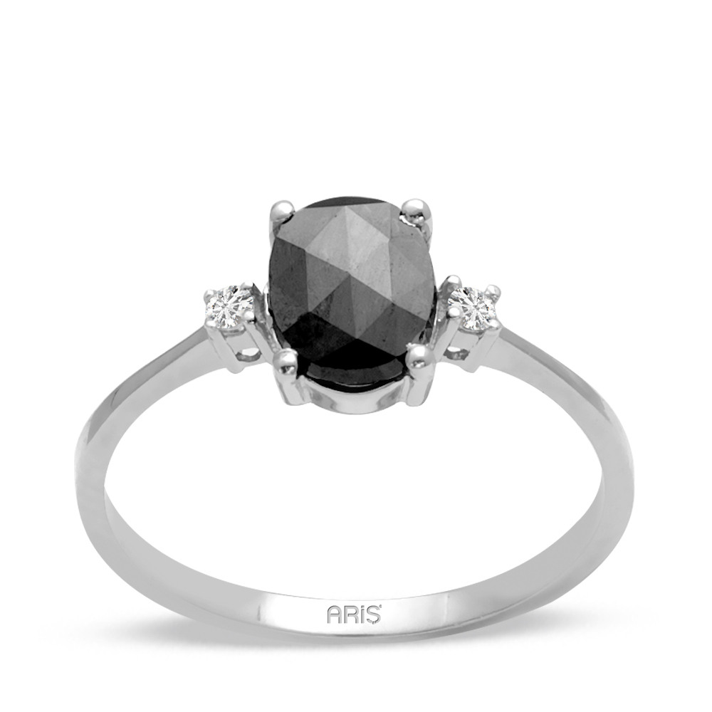 Siyah ve Beyaz Pırlantalı Yüzük