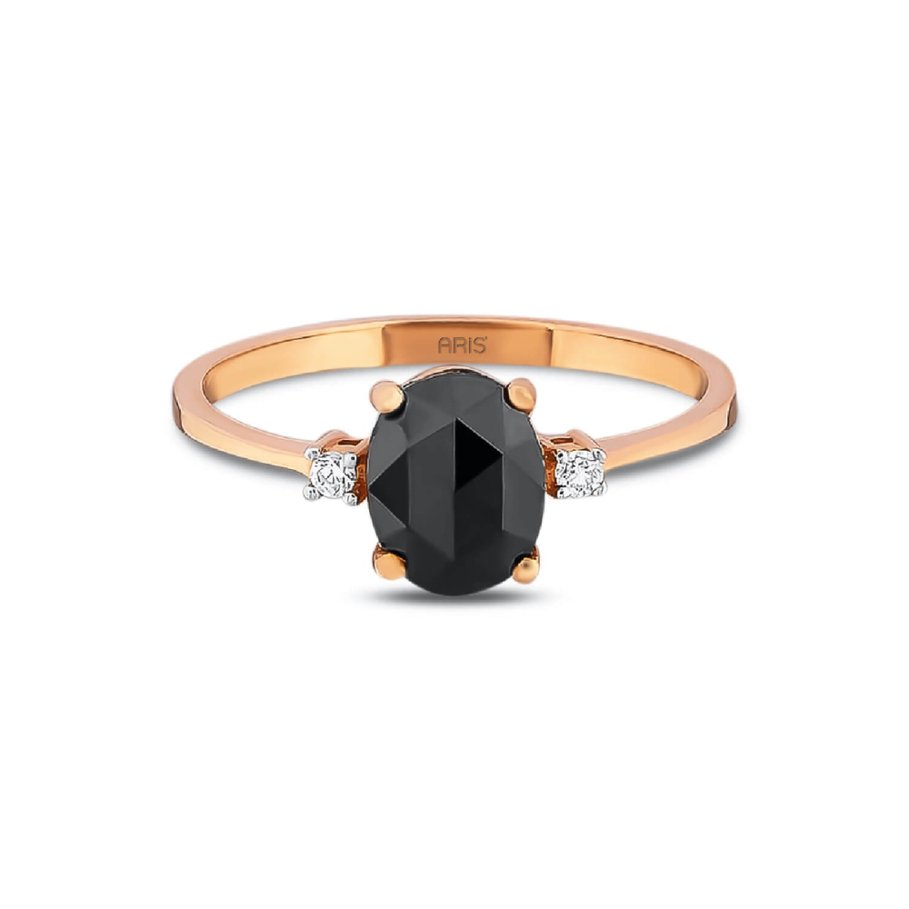 Siyah ve Beyaz Pırlantalı Yüzük