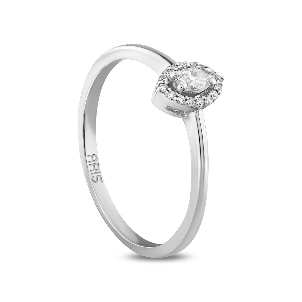 0.10 Karat Pırlanta Fantezi Markiz Yüzük