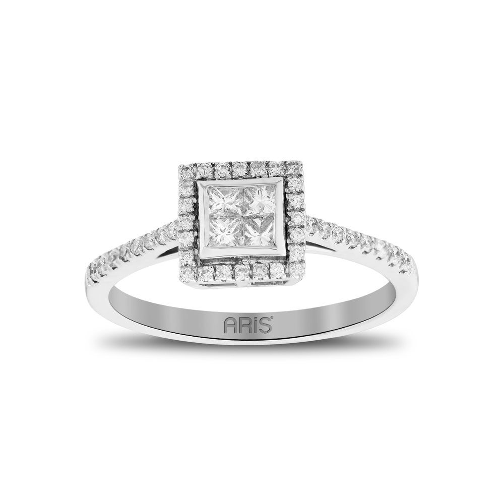 Pırlanta Prenses Kesim Fantezi Yüzük