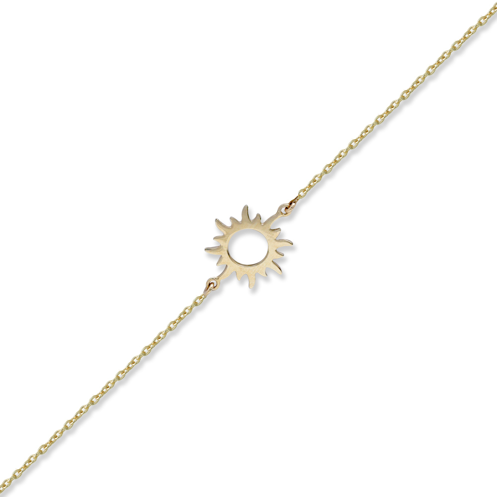 Güneş Sembolü Altın Bileklik