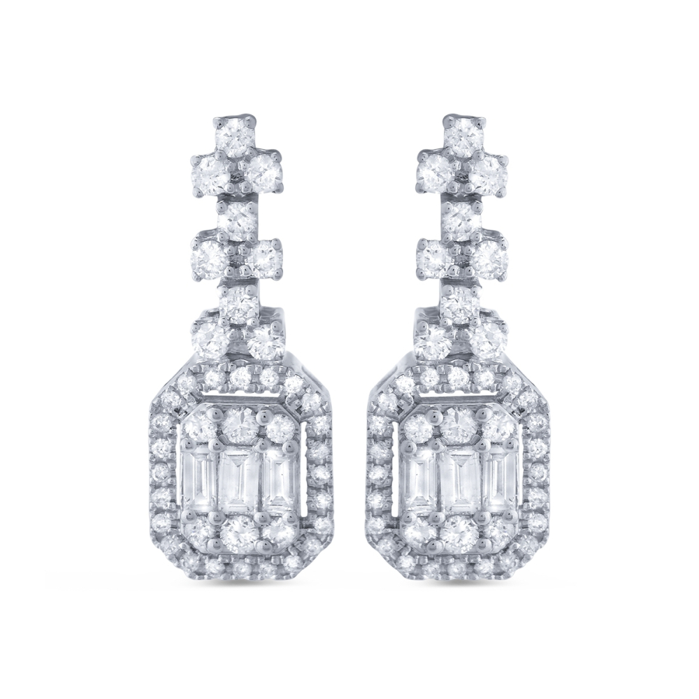 Pırlanta Fantezi Baget Küpe