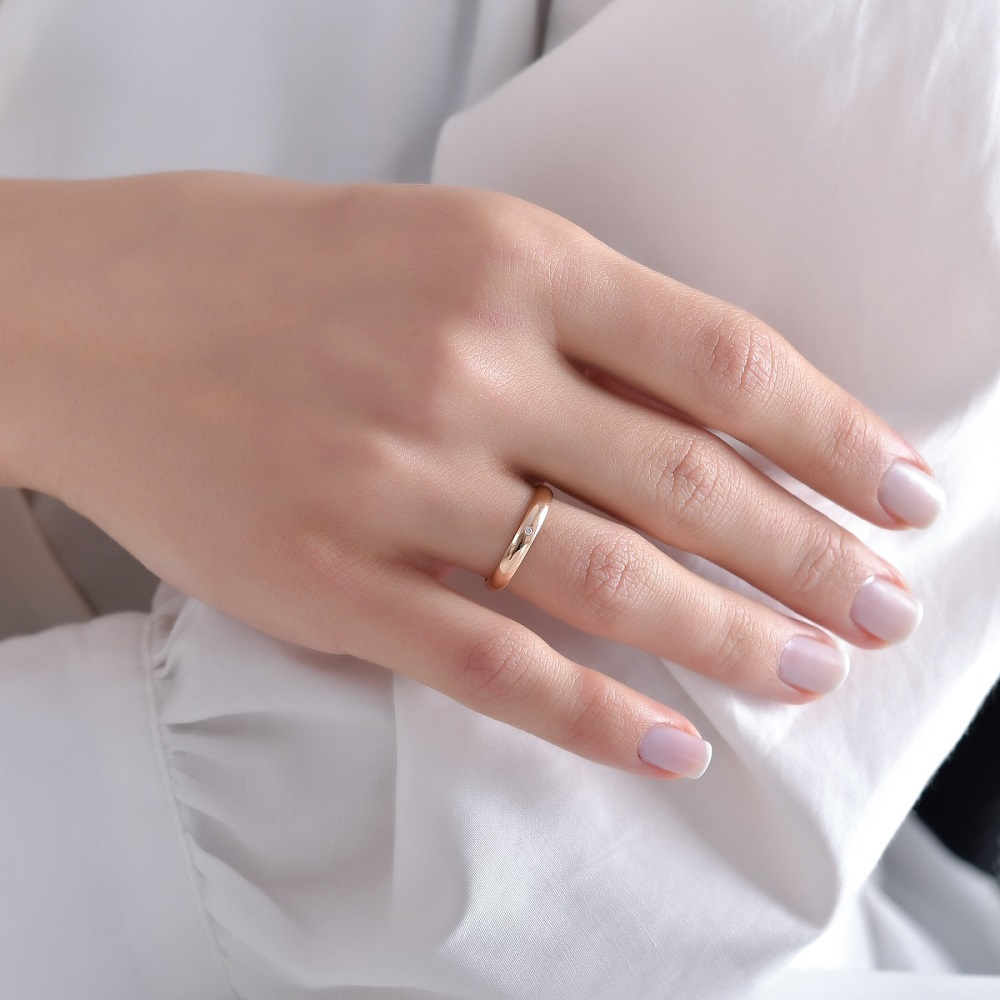 Platin Bombeli Evlilik Alyansı (3 mm) Erkek Modeli