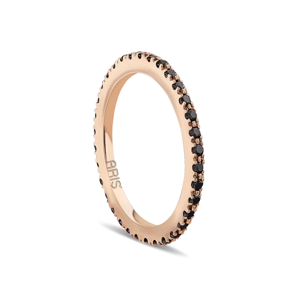 0.44 Karat Siyah Pırlanta Tamtur Alyans