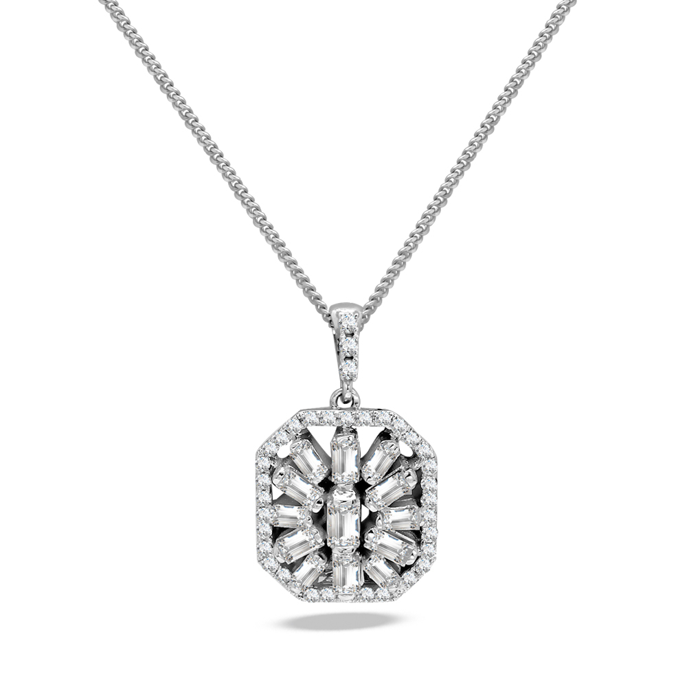 Pırlanta Fantezi Baget Kolye