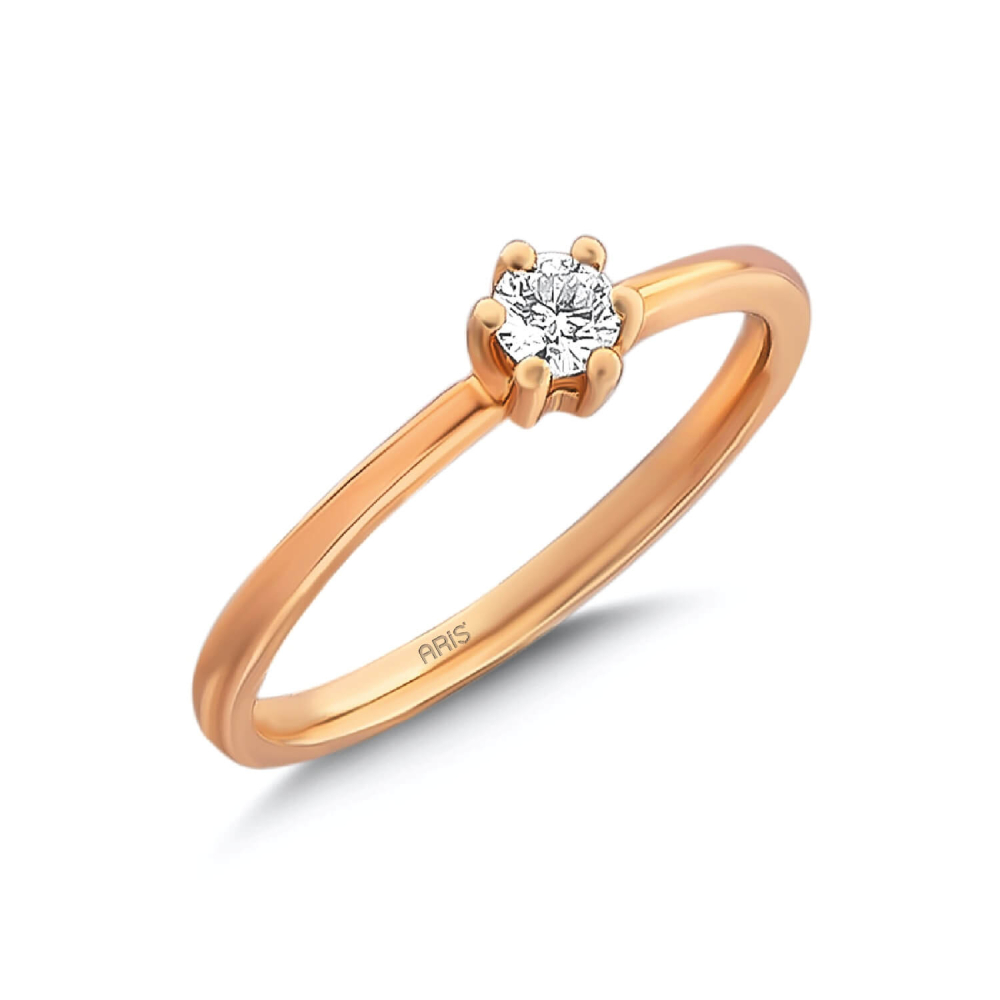 0.13 Karat Pırlanta Tektaş Yüzük Ancona