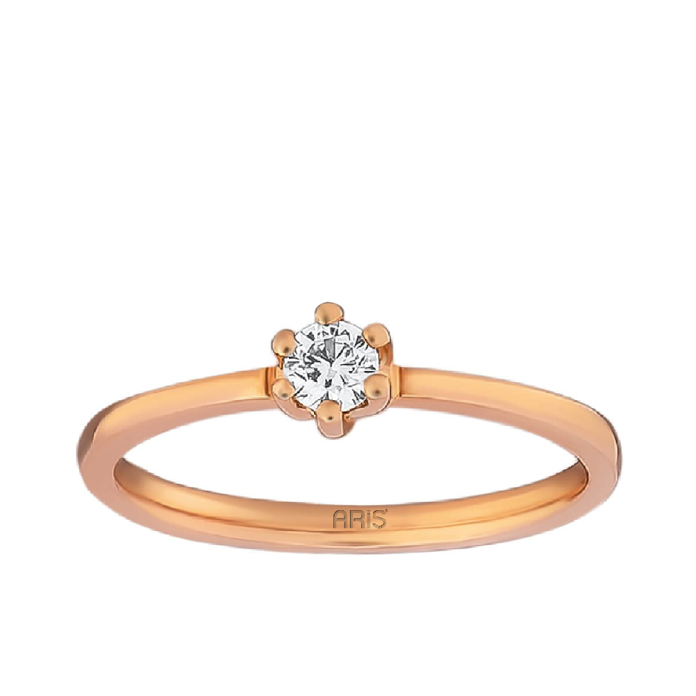 0.13 Karat Pırlanta Tektaş Yüzük Ancona