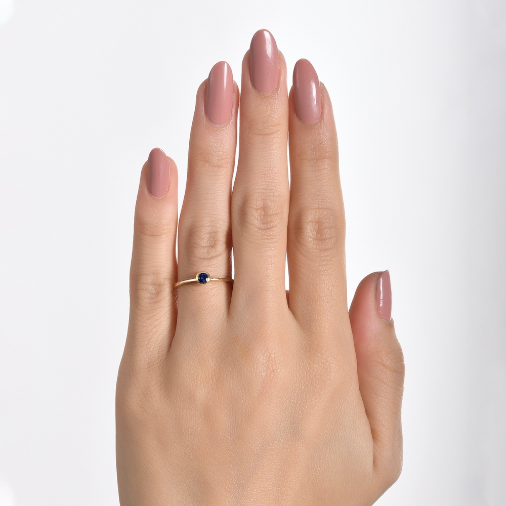 0.14 Karat Safir Tektaş Yüzük