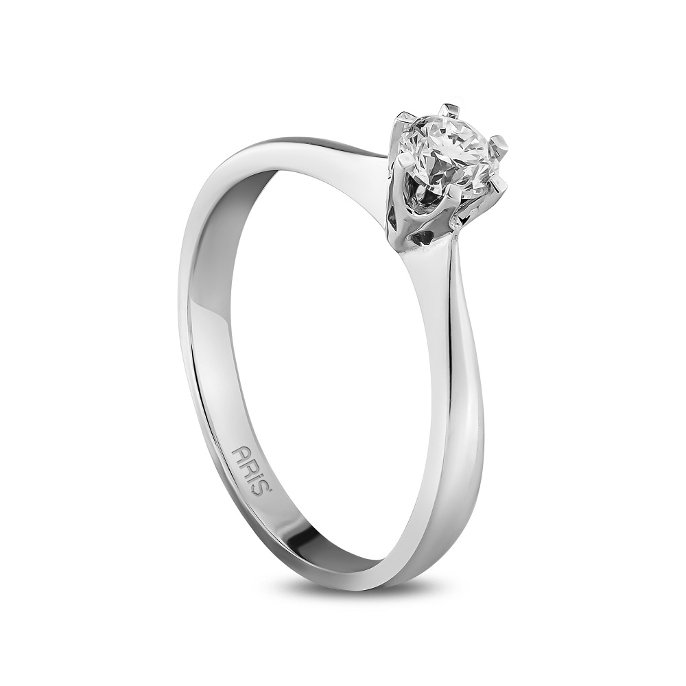 0.30 Karat F Renk Pırlanta Tektaş Yüzük Lyon