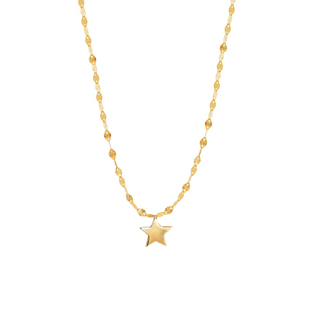 Altın Boomerang Yıldız İtalyan Kolye