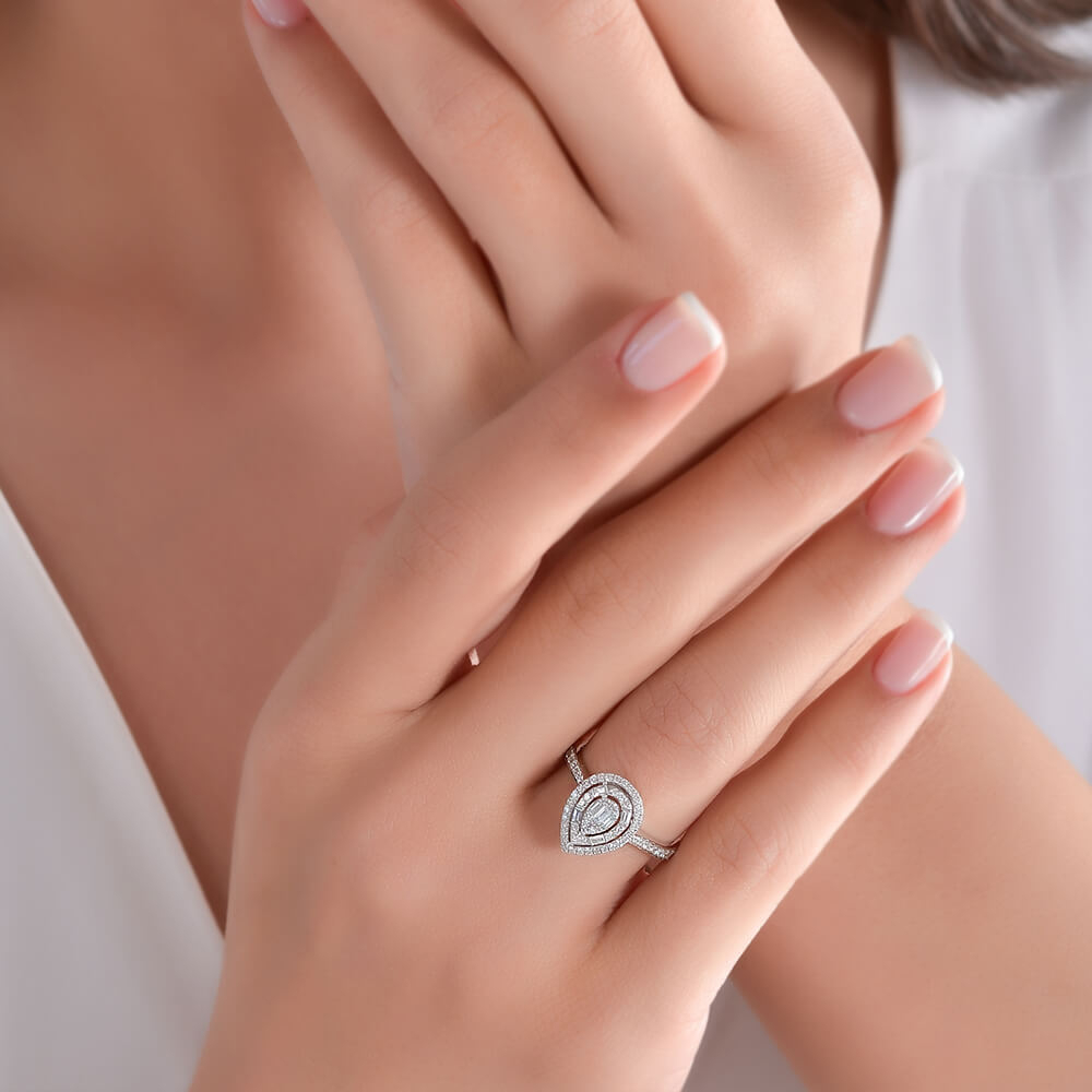 Pırlanta Fantezi Baget Yüzük