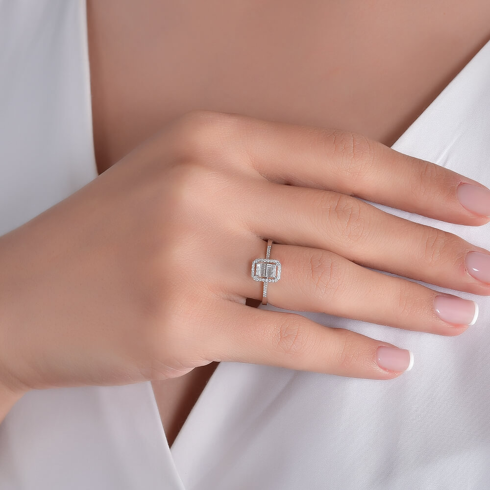 Pırlanta Fantezi Baget Yüzük